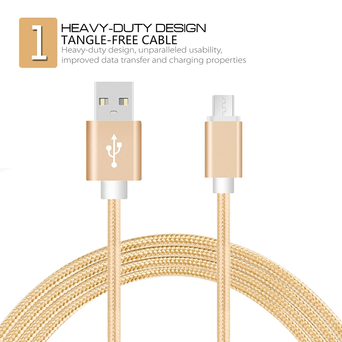 for iPhone USB Cable Charger 3FT 6FT 10FT Nylon Braided 2.4A for iPhone Charging Cable 1m 1.5m 2m 3m Data Charger Cable USB Cord
