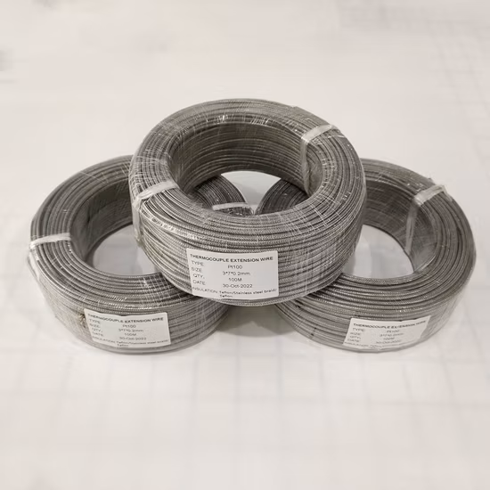 High Quality K Type Fiberglass Braided Insulation High Silica Yarn Braid Jacket Thermocouple Compensation Cable