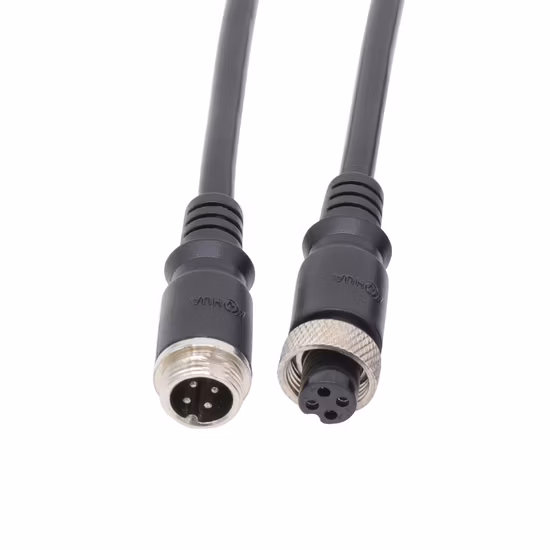 LED Lighting Aviation Connector Sensor 6 Pin Waterproof Male to Female Spiral Jack Extension Cable